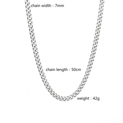 Hip-Hop Basic Classic Style Chain 201 Stainless Steel Unisex Necklace