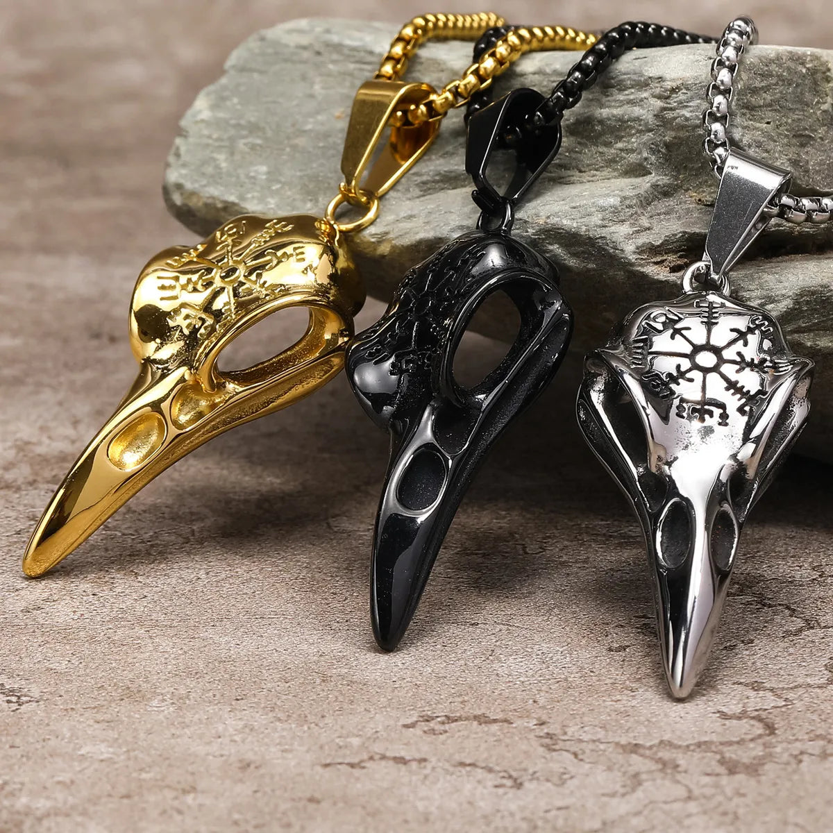 Hip-Hop Bird Titanium Steel Polishing 18K Gold Plated Men'S