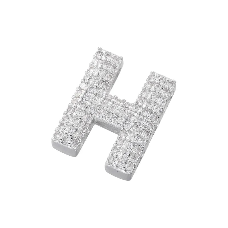 Hip-Hop Classic Style Letter Copper Plating Inlay Zircon 18k Gold Plated Birthday Women'S Charms