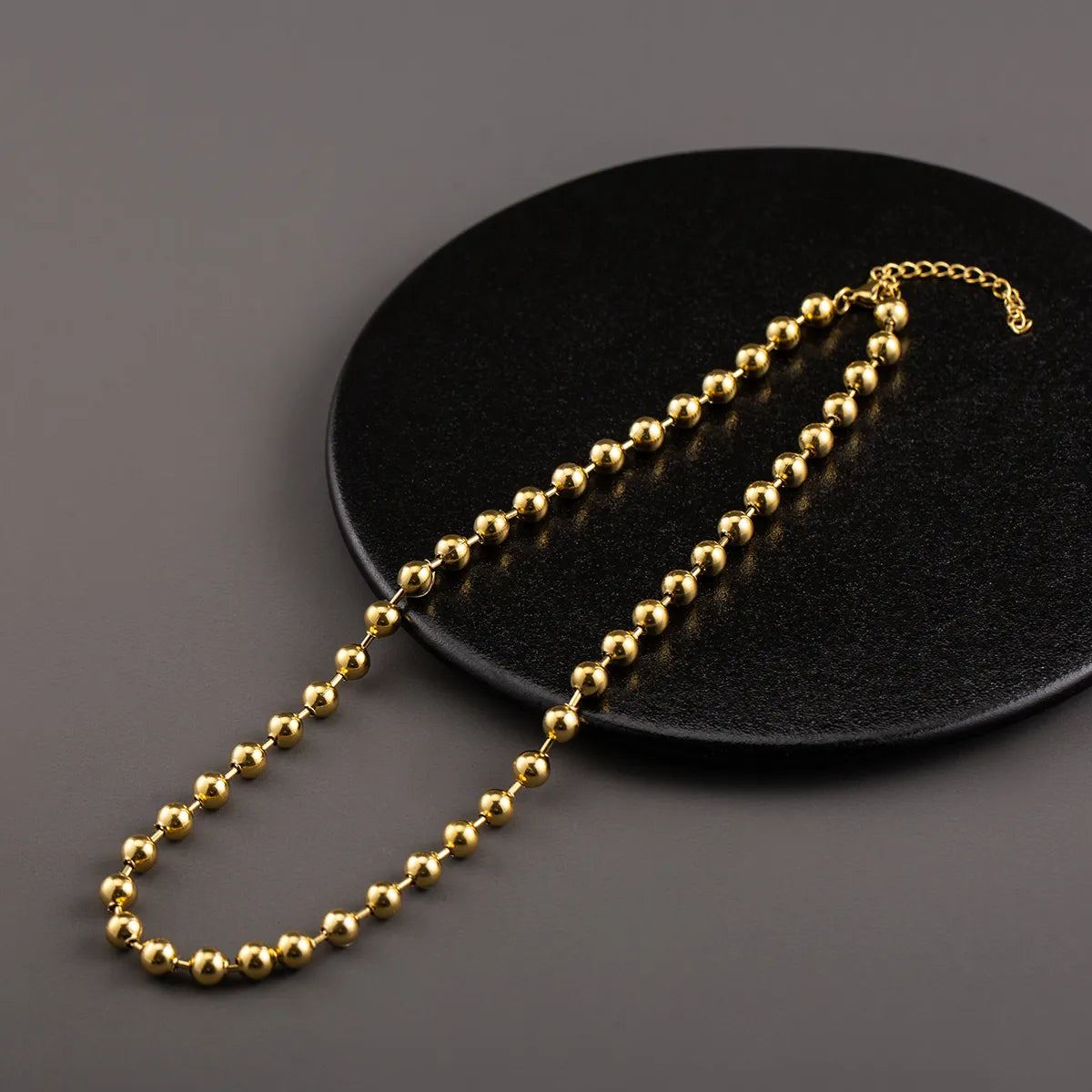 Hip-hop Classic Style Solid Color Stainless Steel Plating 18k Gold Plated Unisex Necklace