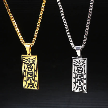 Hip-Hop Color Block 304 Stainless Steel Chain 18K Gold Plated Unisex Pendant Necklace