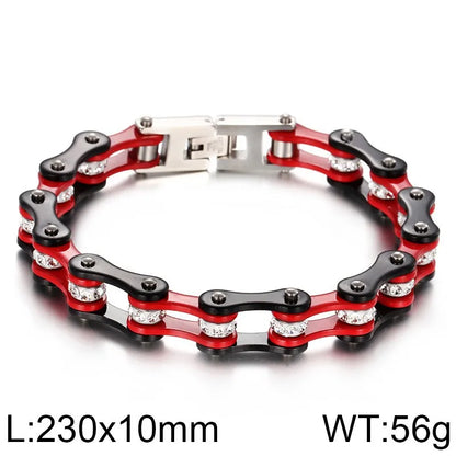 Hip-Hop Color Block Titanium Steel Irregular 18K Gold Plated Men'S Bracelets