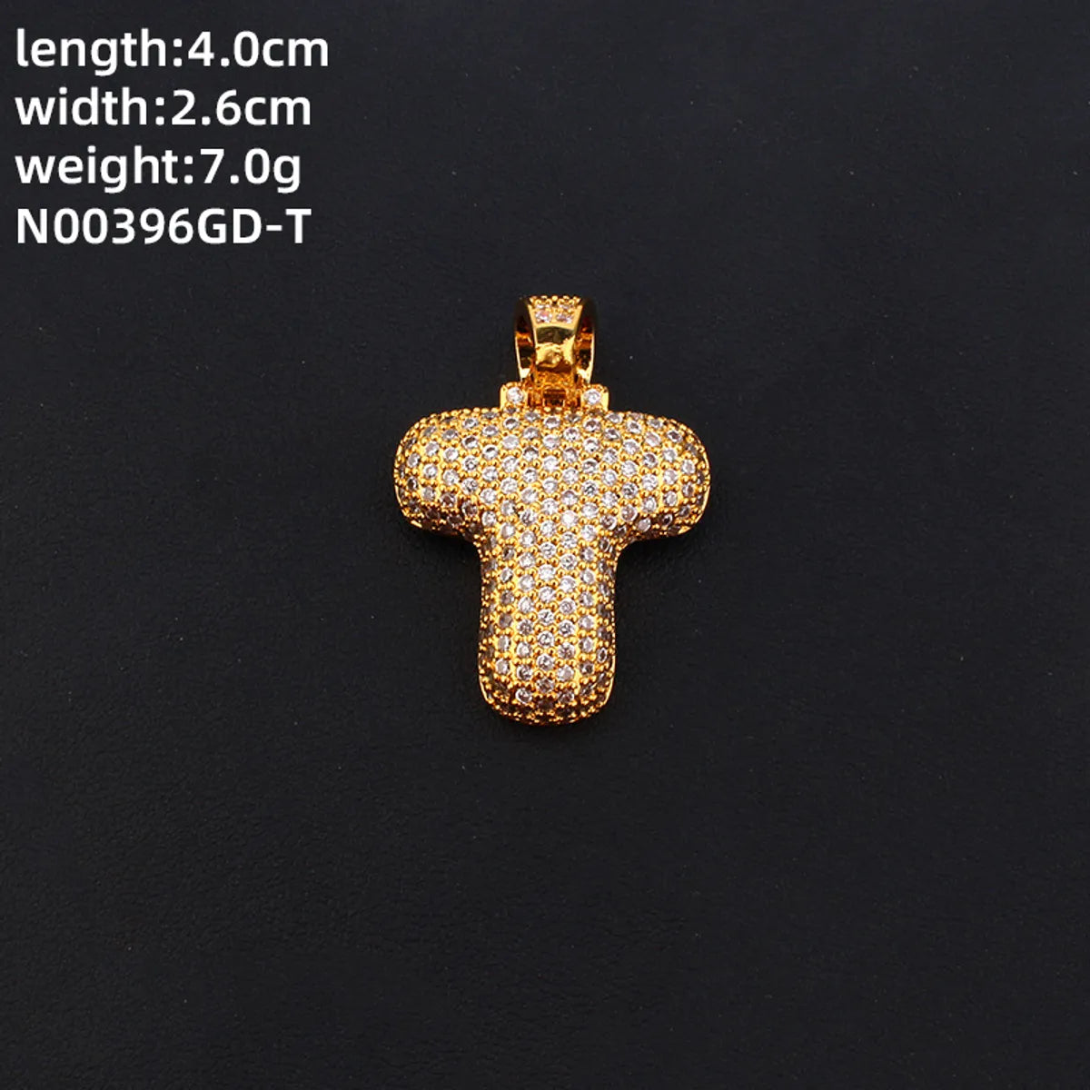 304 Stainless Steel Copper K Gold Plated Rhodium Plated Hip-Hop Cool Style Inlay Letter Square Zircon Charms Necklace