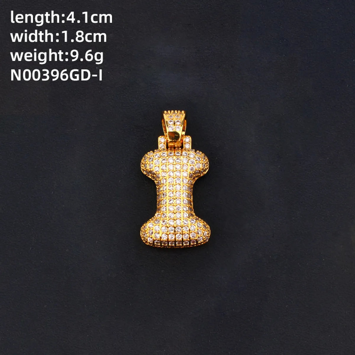 304 Stainless Steel Copper K Gold Plated Rhodium Plated Hip-Hop Cool Style Inlay Letter Square Zircon Charms Necklace