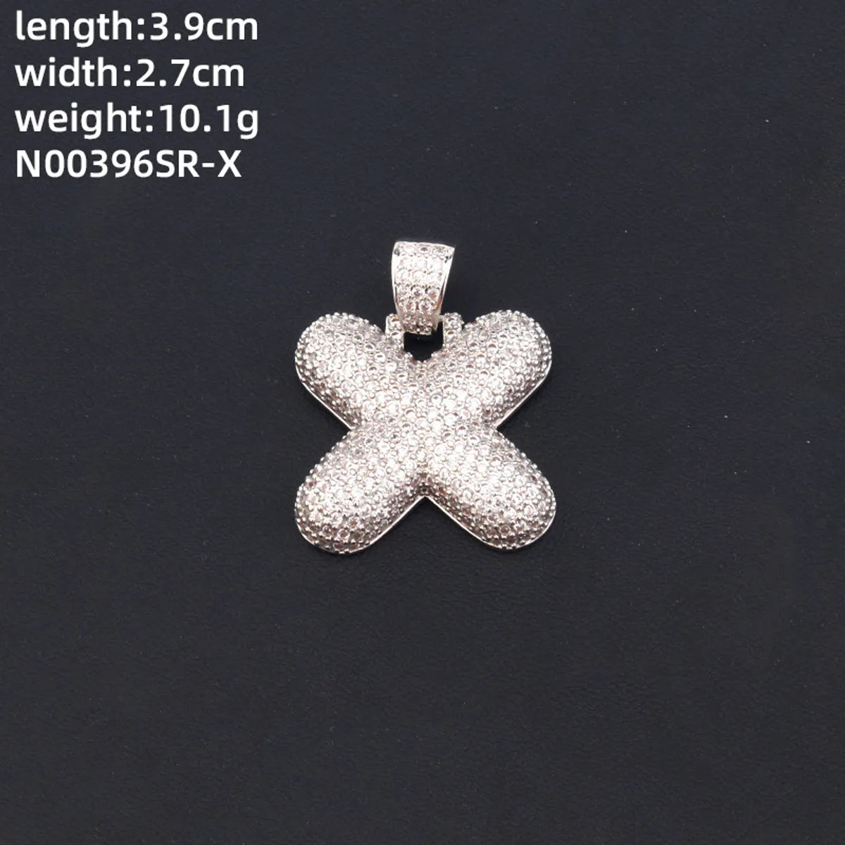 304 Stainless Steel Copper K Gold Plated Rhodium Plated Hip-Hop Cool Style Inlay Letter Square Zircon Charms Necklace