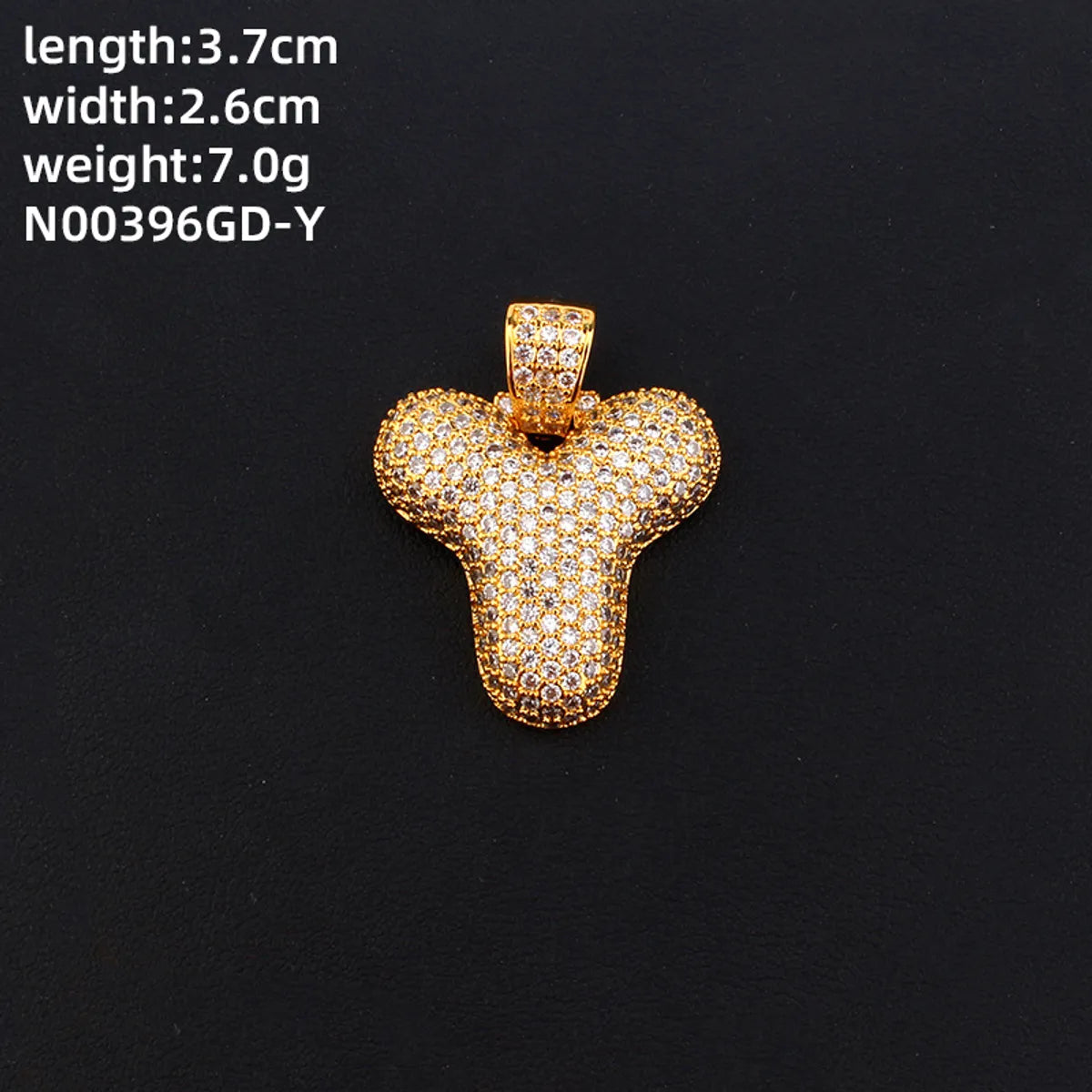 304 Stainless Steel Copper K Gold Plated Rhodium Plated Hip-Hop Cool Style Inlay Letter Square Zircon Charms Necklace