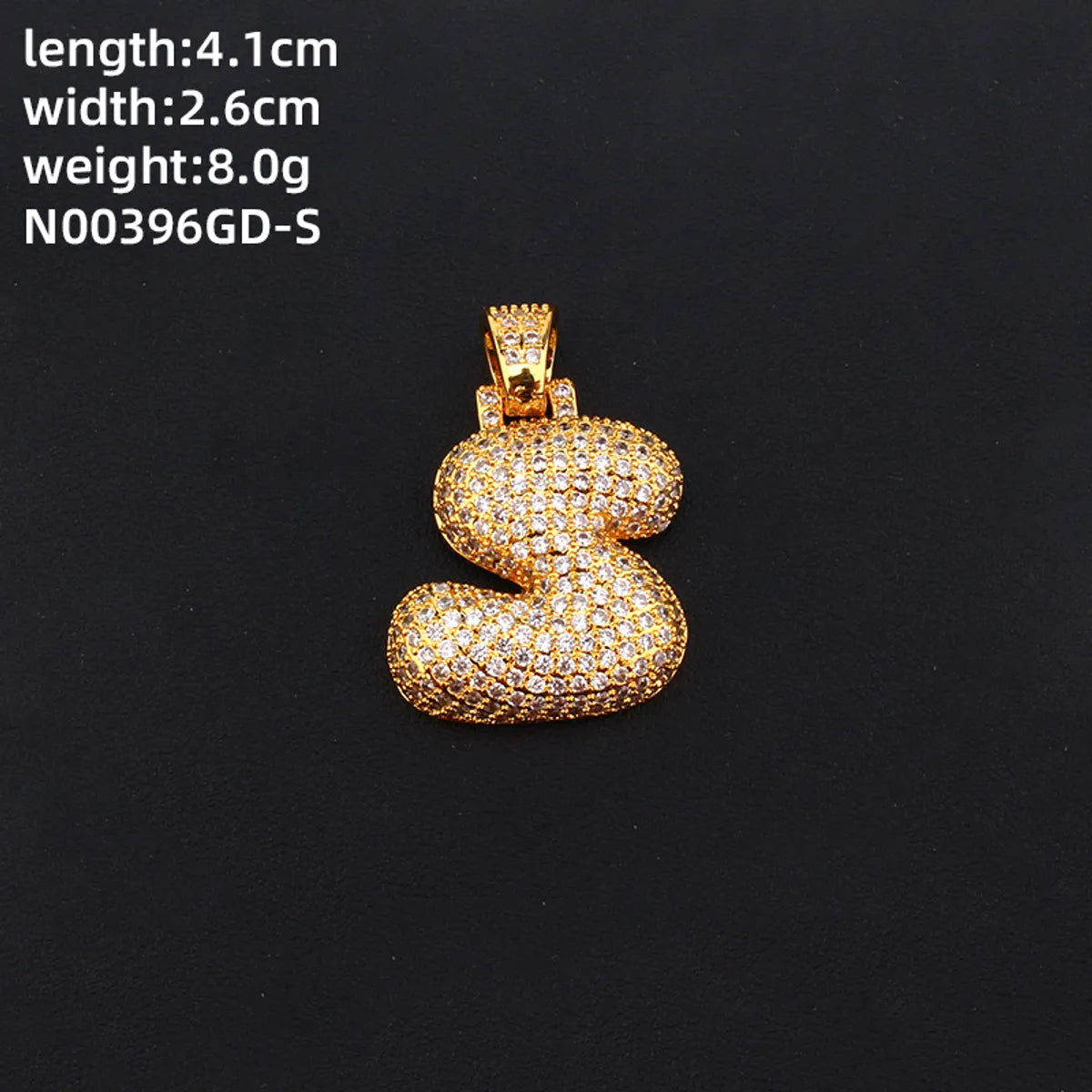 304 Stainless Steel Copper K Gold Plated Rhodium Plated Hip-Hop Cool Style Inlay Letter Square Zircon Charms Necklace