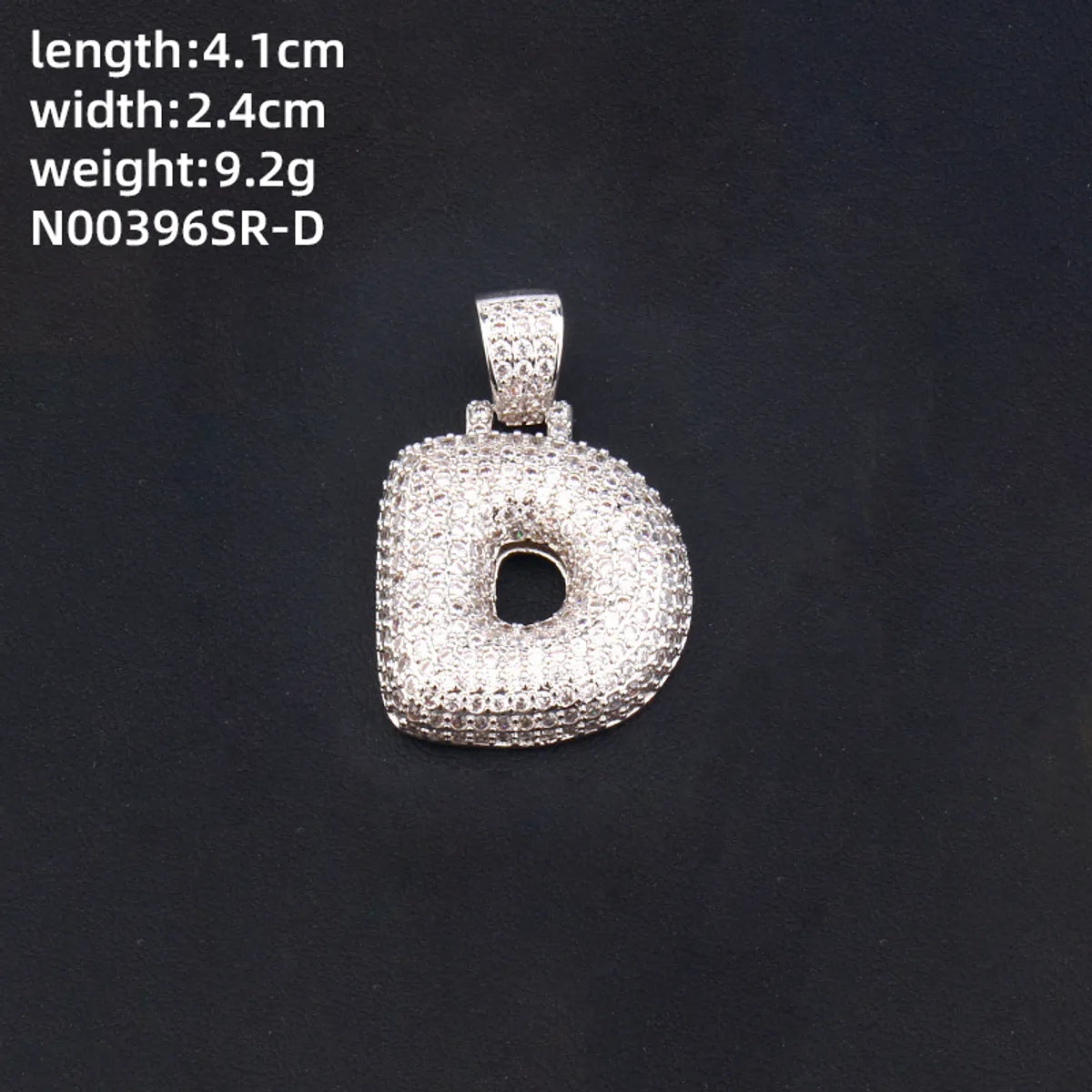 304 Stainless Steel Copper K Gold Plated Rhodium Plated Hip-Hop Cool Style Inlay Letter Square Zircon Charms Necklace