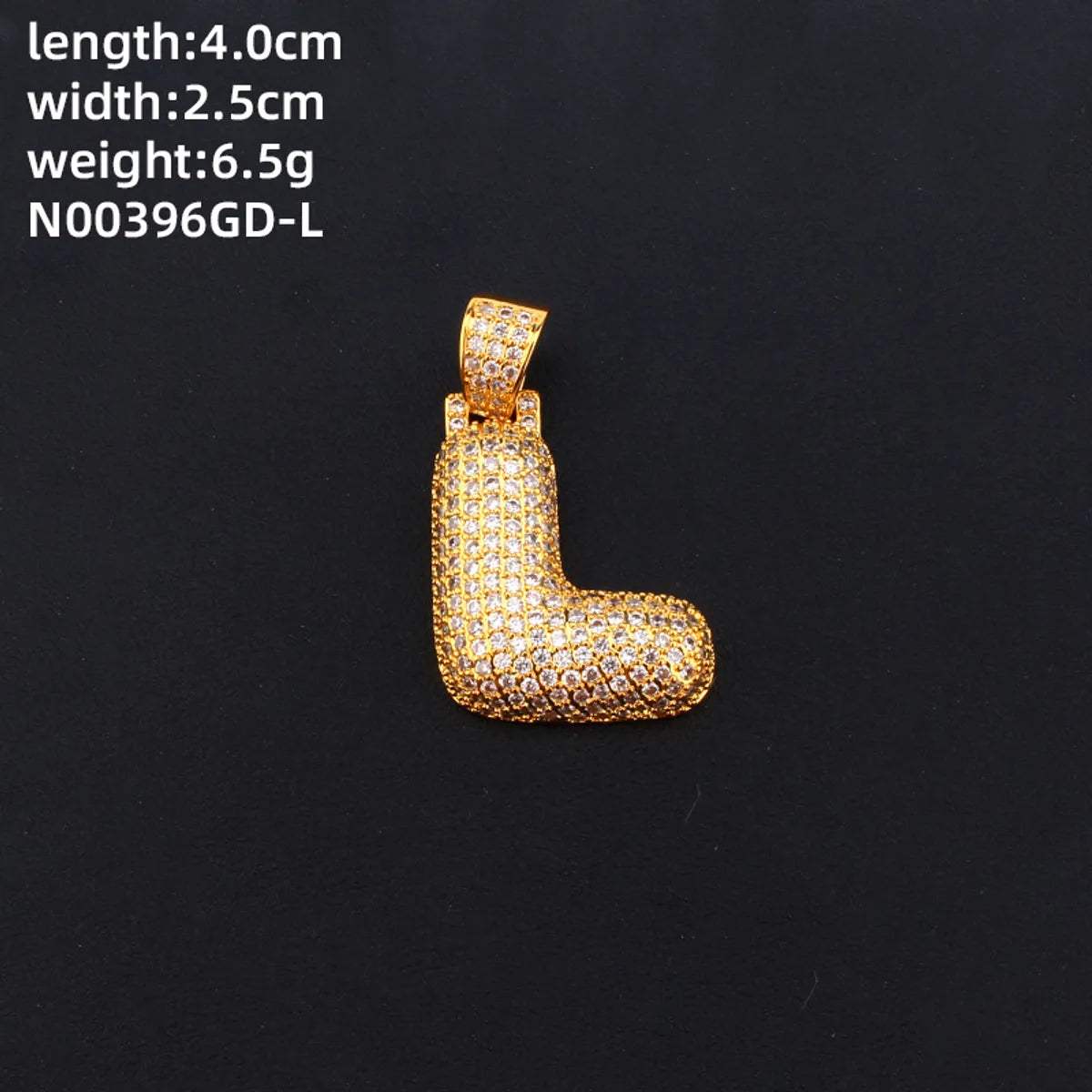 304 Stainless Steel Copper K Gold Plated Rhodium Plated Hip-Hop Cool Style Inlay Letter Square Zircon Charms Necklace