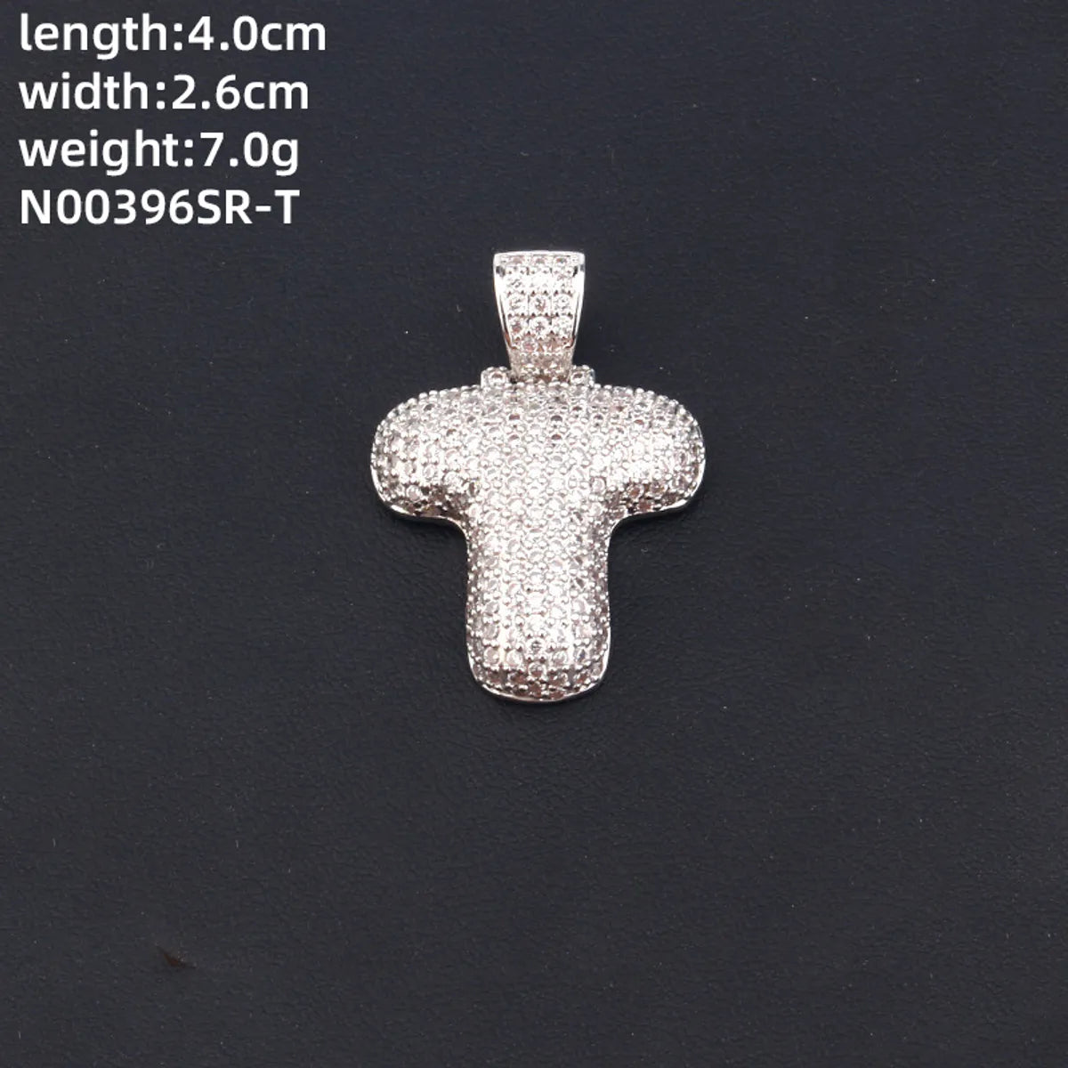 304 Stainless Steel Copper K Gold Plated Rhodium Plated Hip-Hop Cool Style Inlay Letter Square Zircon Charms Necklace