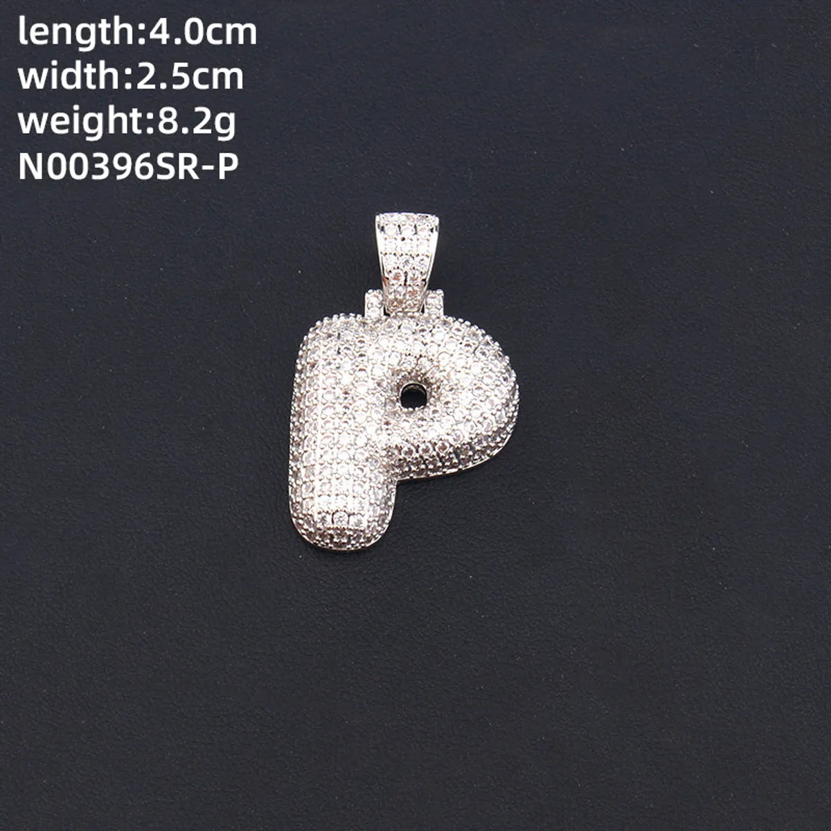 304 Stainless Steel Copper K Gold Plated Rhodium Plated Hip-Hop Cool Style Inlay Letter Square Zircon Charms Necklace