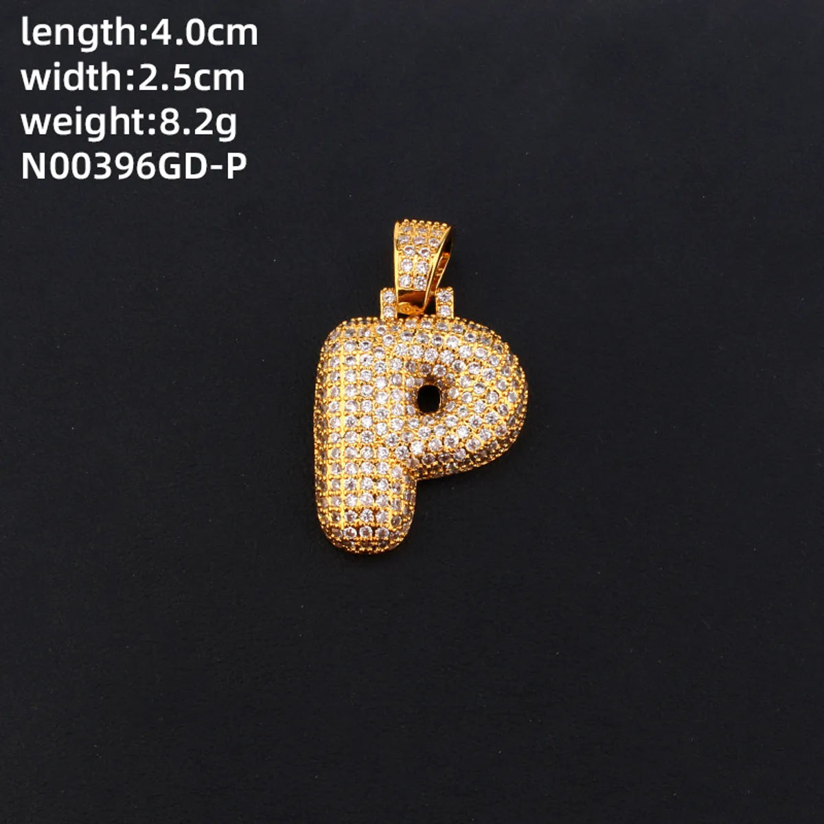 304 Stainless Steel Copper K Gold Plated Rhodium Plated Hip-Hop Cool Style Inlay Letter Square Zircon Charms Necklace