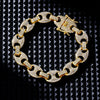 Hip-Hop Cool Style Pig Nose Copper Plating Inlay Zircon K Gold Plated Rhodium Plated Unisex Bracelets