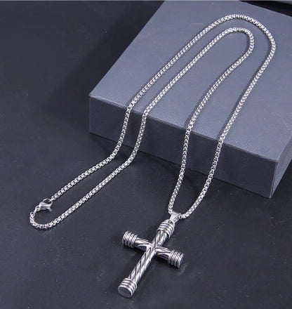 Hip-Hop Cross Alloy Plating Pendant Necklace 1 Piece