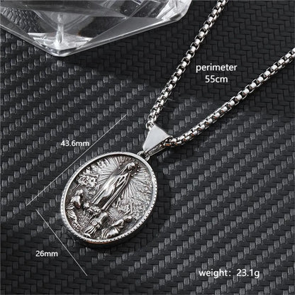 Hip-Hop Cross Anchor Skull Stainless Steel Carving Men'S Pendant Necklace