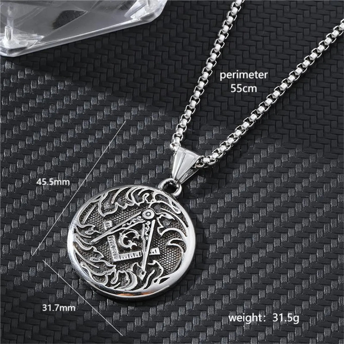 Hip-Hop Cross Anchor Skull Stainless Steel Carving Men'S Pendant Necklace