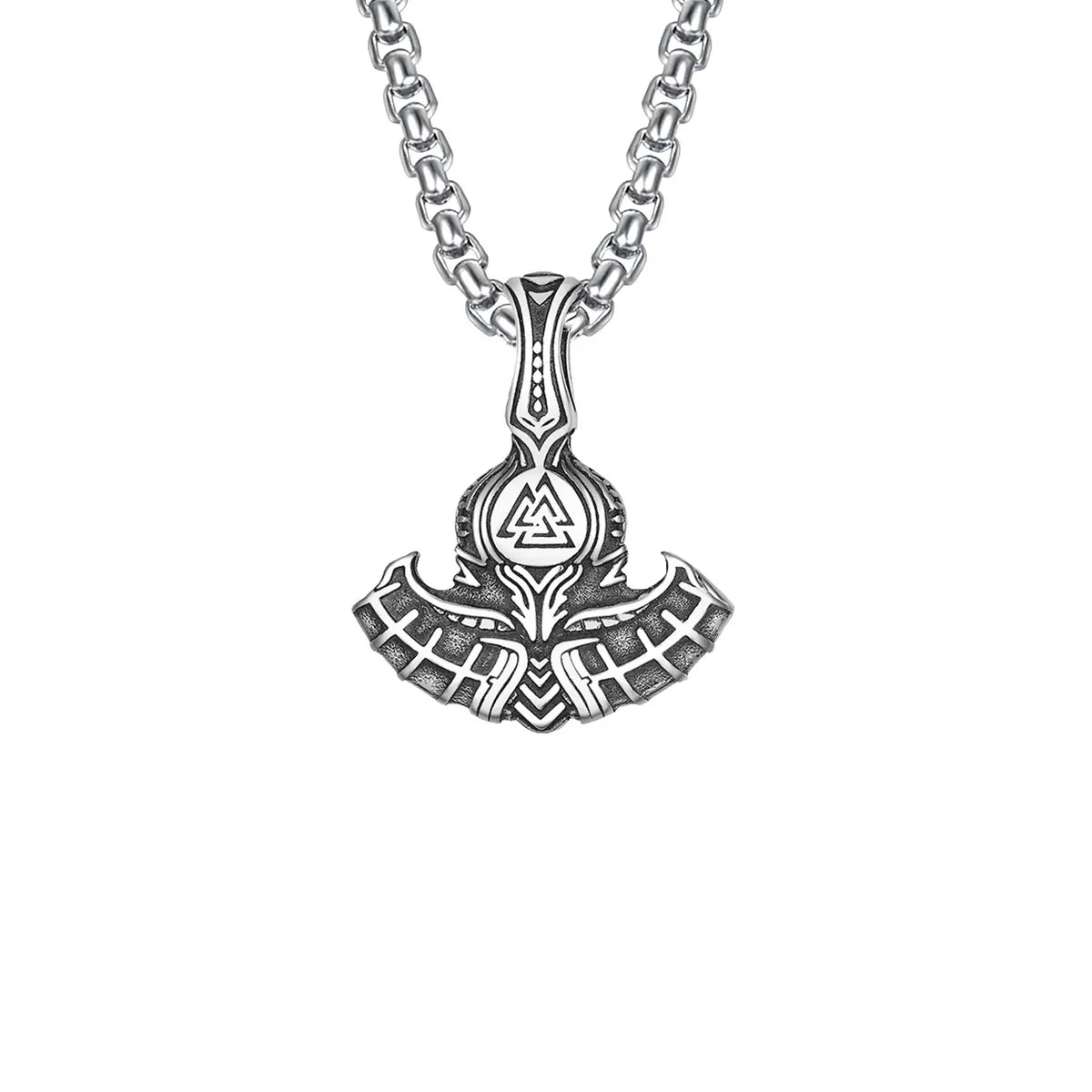 Hip-Hop Cross Angel Skull Alloy Titanium Steel Stoving Varnish Men'S Necklace 1 Piece