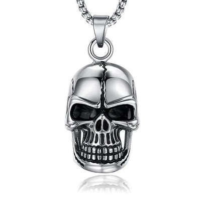 Hip-Hop Cross Angel Skull Alloy Titanium Steel Stoving Varnish Men'S Necklace 1 Piece