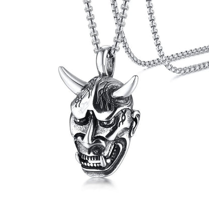 Hip-Hop Cross Angel Skull Alloy Titanium Steel Stoving Varnish Men'S Necklace 1 Piece