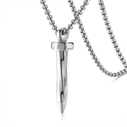 Hip-Hop Cross Angel Skull Alloy Titanium Steel Stoving Varnish Men'S Necklace 1 Piece