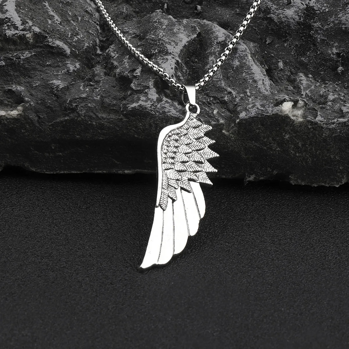 Hip-Hop Cross Wings Angel Zinc Alloy Inlay Plating Zircon Unisex Pendant Necklace