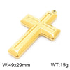 1 Piece Stainless Steel 18K Gold Plated Cross