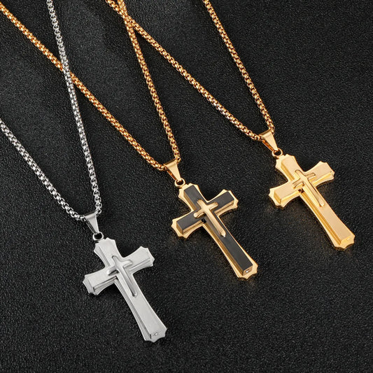 Hip-Hop Cross 304 Stainless Steel Plating Men'S