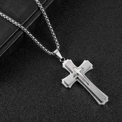 Hip-Hop Cross 304 Stainless Steel Plating Men'S