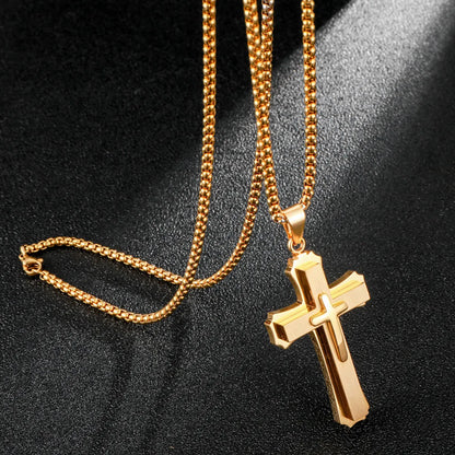 Hip-Hop Cross 304 Stainless Steel Plating Men'S