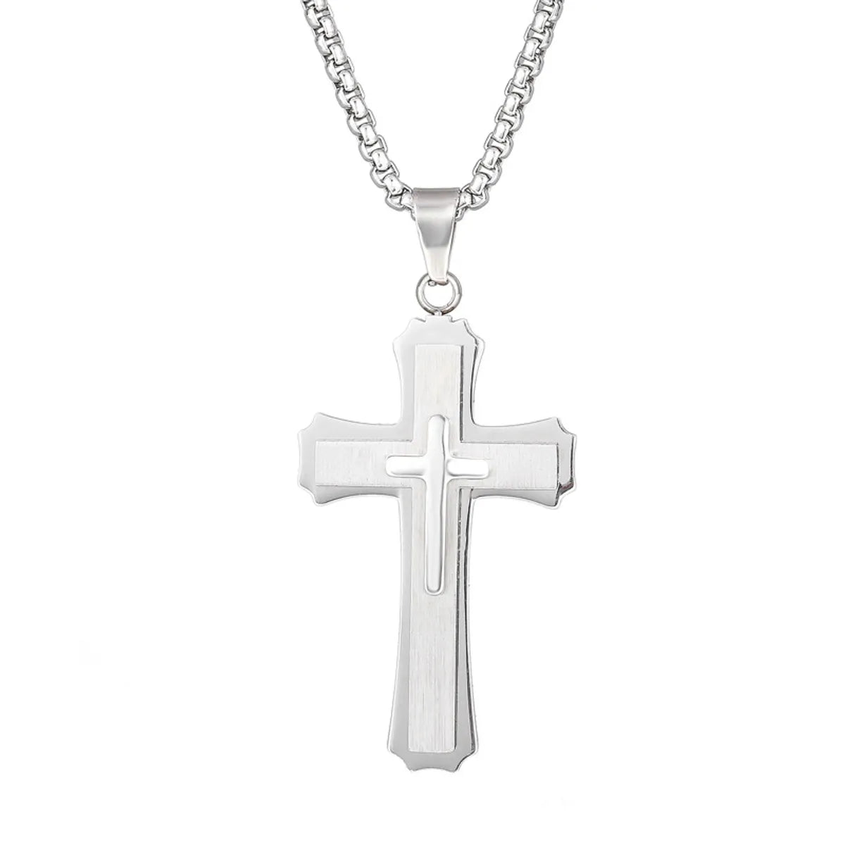 Hip-Hop Cross 304 Stainless Steel Plating Men'S