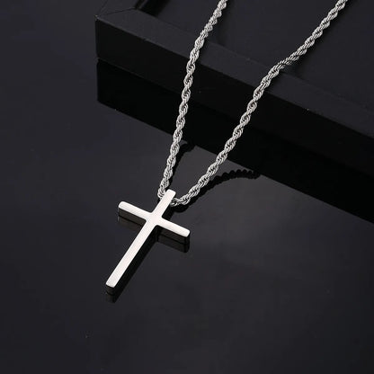 Hip-Hop Cross 304 Stainless Steel Plating Gold Plated Silver Plated Men'S Pendant Necklace