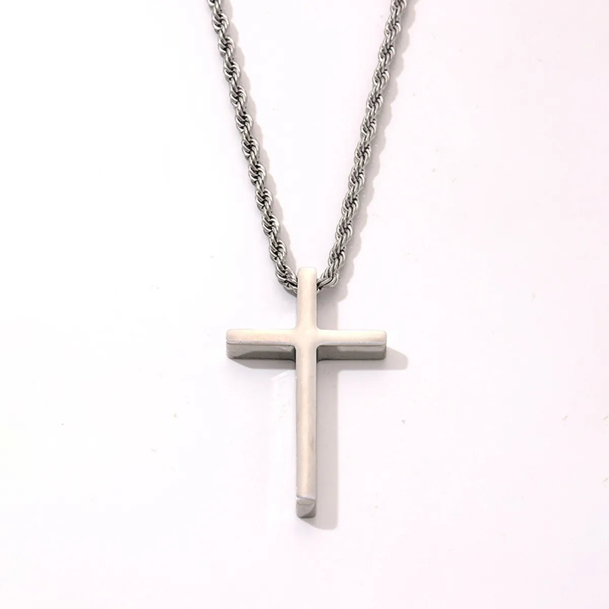 Hip-Hop Cross 304 Stainless Steel Plating Gold Plated Silver Plated Men'S Pendant Necklace