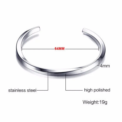 Hip-Hop Cross Stainless Steel Polishing Men'S Bracelets Bangle