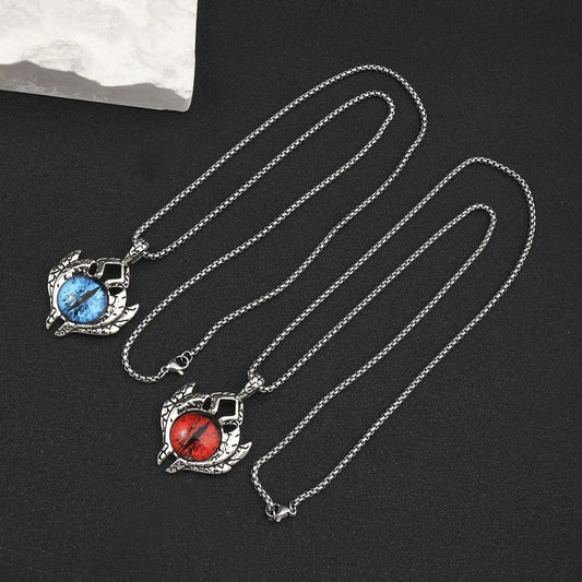 Hip-Hop Devil'S Eye Zinc Alloy Plating Men'S Pendant Necklace