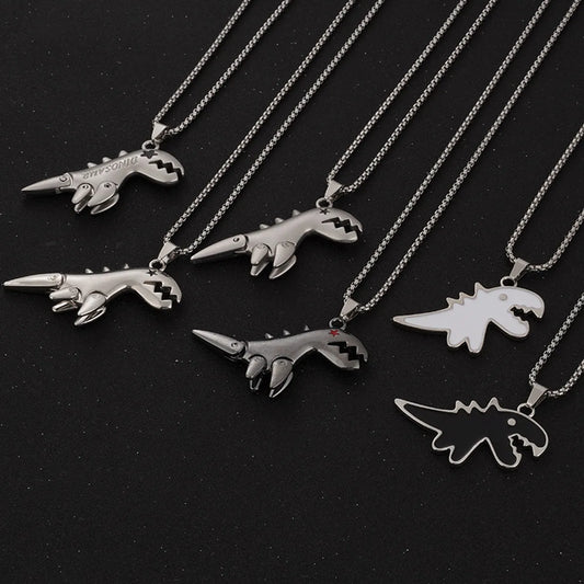 Hip-hop Dinosaur Alloy Titanium Steel Unisex Pendant Necklace