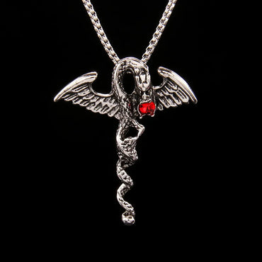 Hip-Hop Dragon 201 Stainless Steel Zinc Alloy Plating Rhinestones Unisex Pendant Necklace