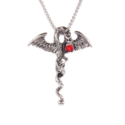 Hip-Hop Dragon 201 Stainless Steel Zinc Alloy Plating Rhinestones Unisex Pendant Necklace