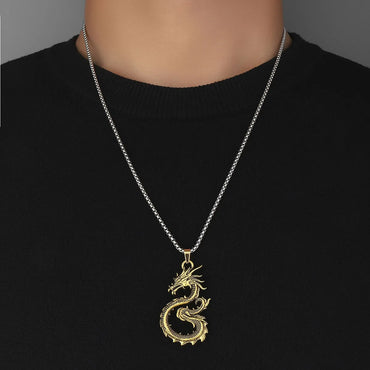 Hip-Hop Dragon Zinc Alloy Plating Men'S Pendant Necklace