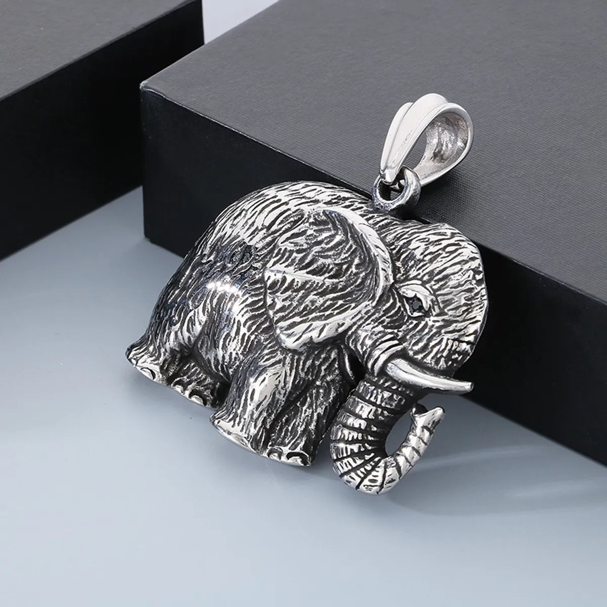 Hip-Hop Elephant 304 Stainless Steel Plating 18K Gold Plated Men'S Pendant Necklace