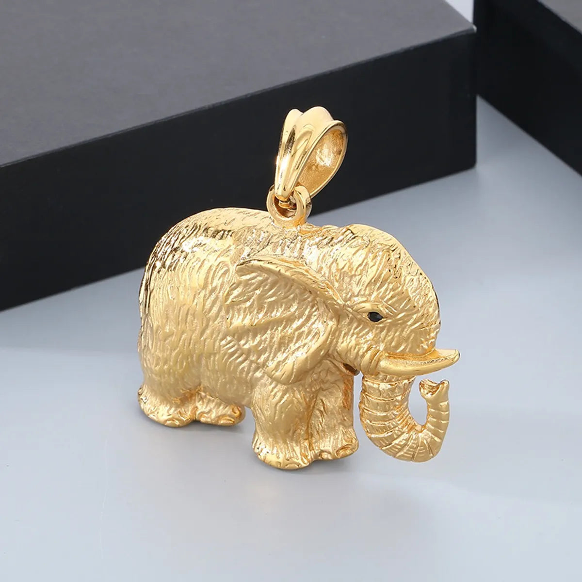 Hip-Hop Elephant 304 Stainless Steel Plating 18K Gold Plated Men'S Pendant Necklace