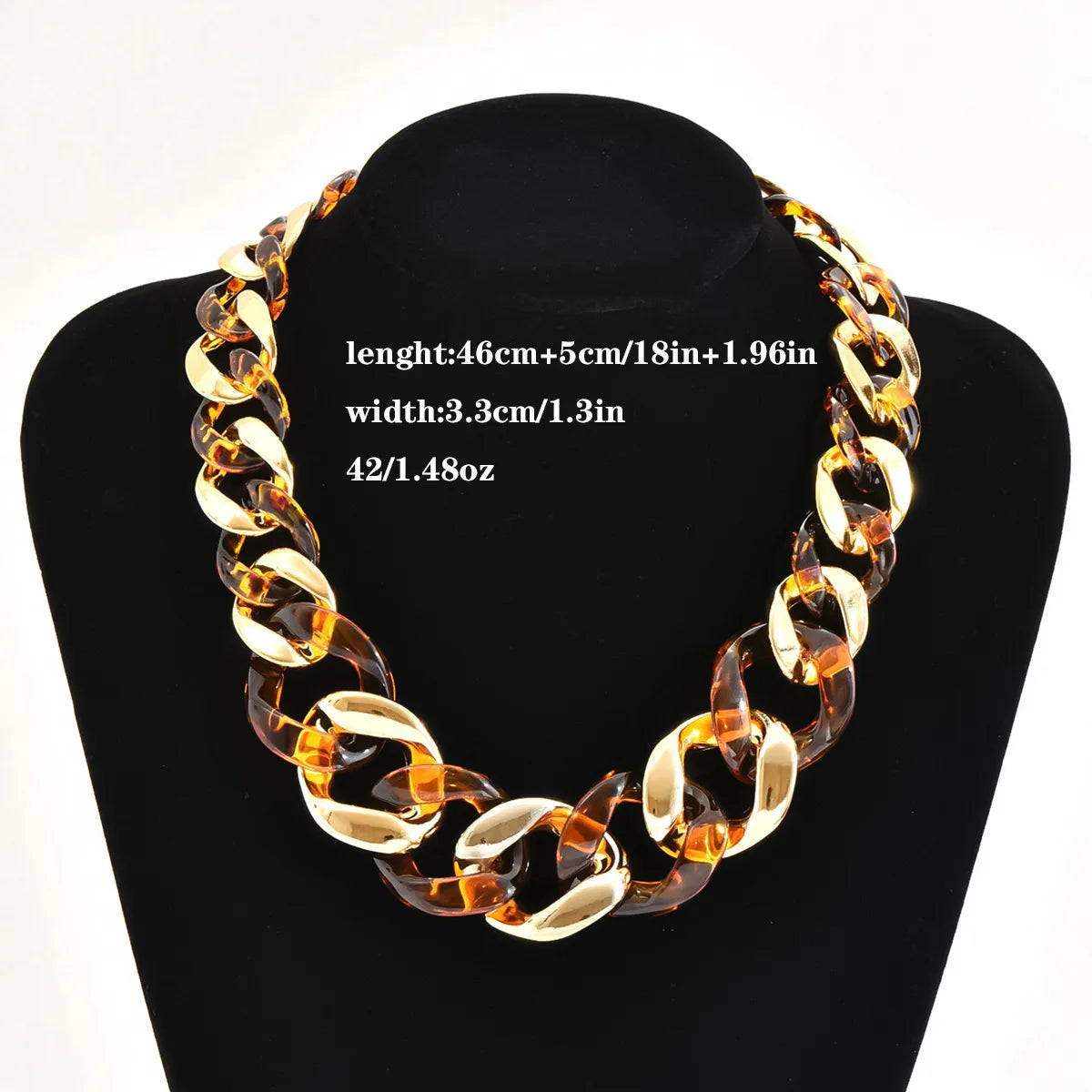 Hip-Hop Exaggerated Geometric CCB Arylic Wholesale Necklace