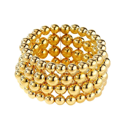 Hip-Hop Exaggerated Modern Style Geometric Alloy Beaded Plating Unisex Bracelets