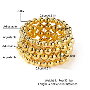 Hip-Hop Exaggerated Modern Style Geometric Alloy Beaded Plating Unisex Bracelets