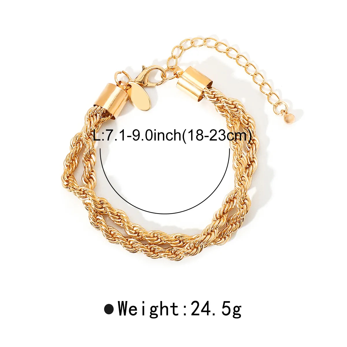 Hip-Hop Fashion Geometric Ferroalloy Wholesale Bracelets