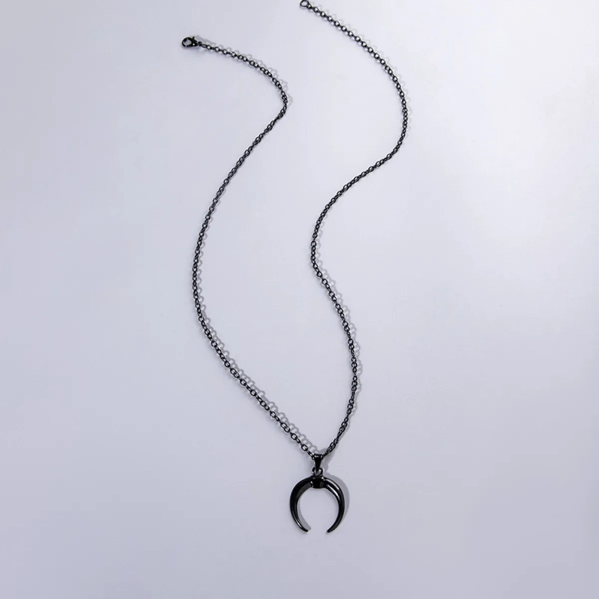 Hip-hop Fashion Halloween Horn Pendant Necklace Clavicle Chain