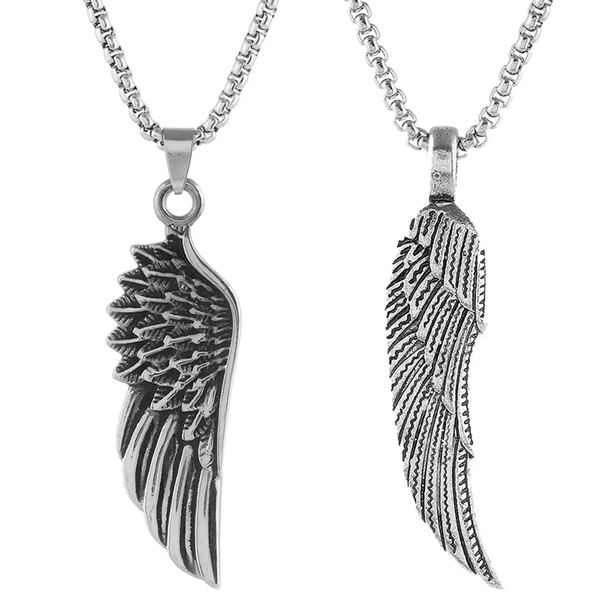 Hip-Hop Feather Plating Men'S Pendant Necklace