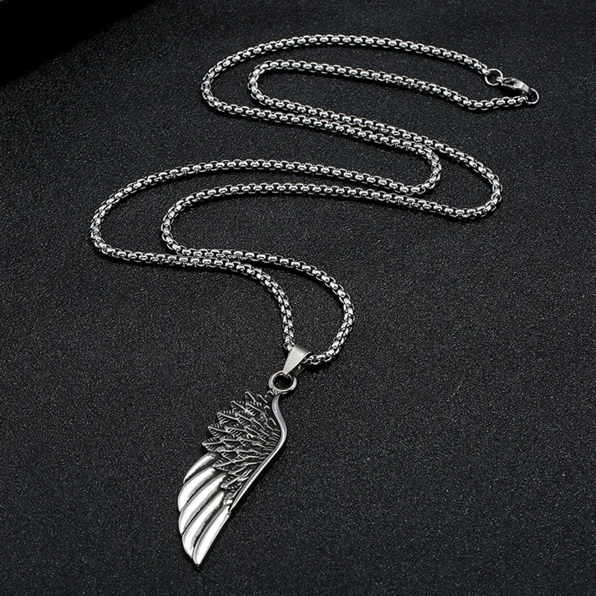 Hip-Hop Feather Plating Men'S Pendant Necklace