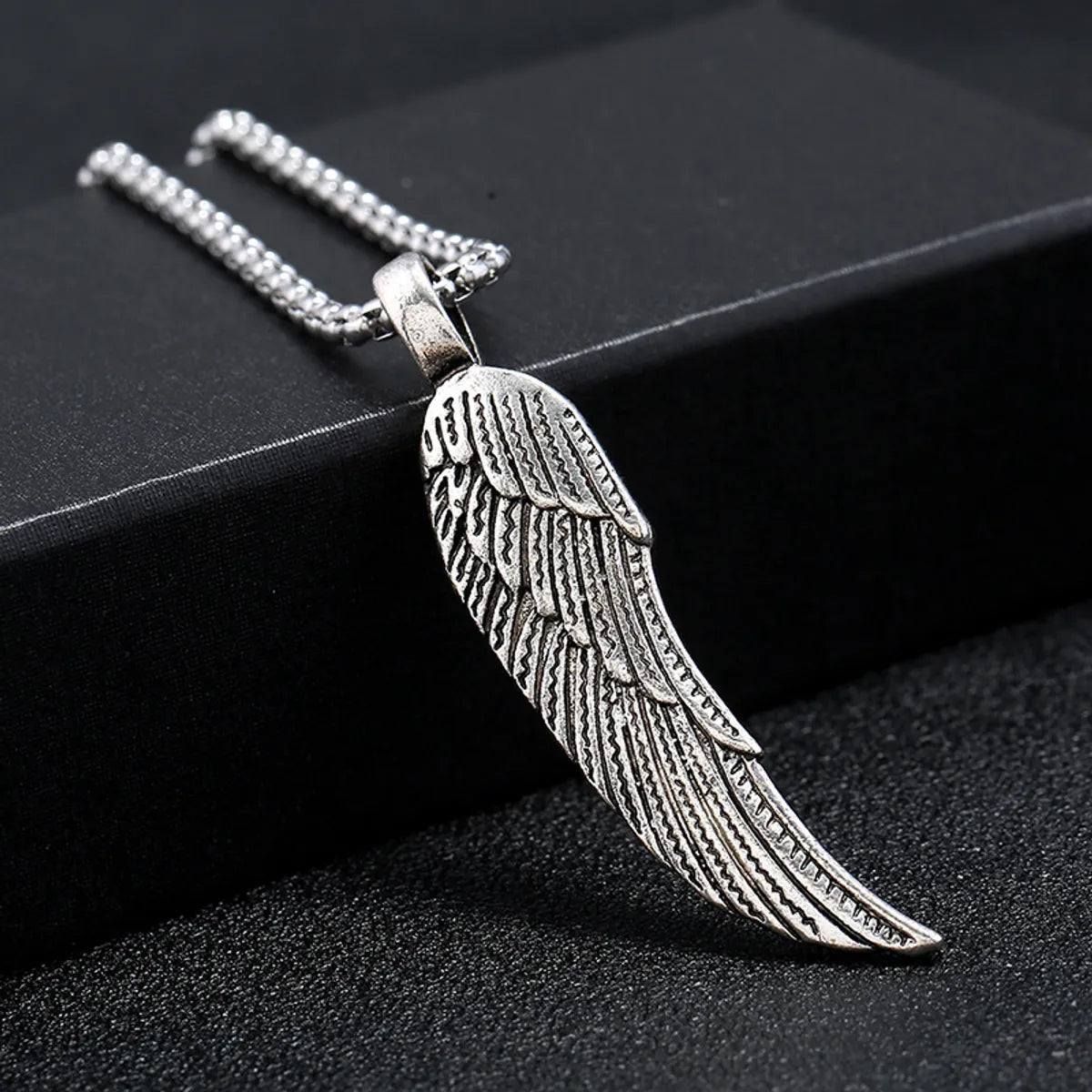 Hip-Hop Feather Plating Men'S Pendant Necklace