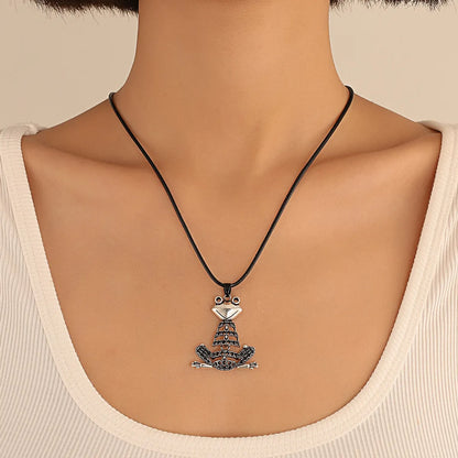 Hip-hop Frog Alloy Plating Necklace