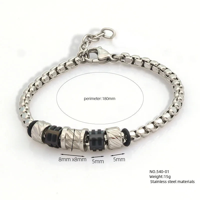 Hip-Hop Geometric 304 Stainless Steel Polishing Unisex Bracelets